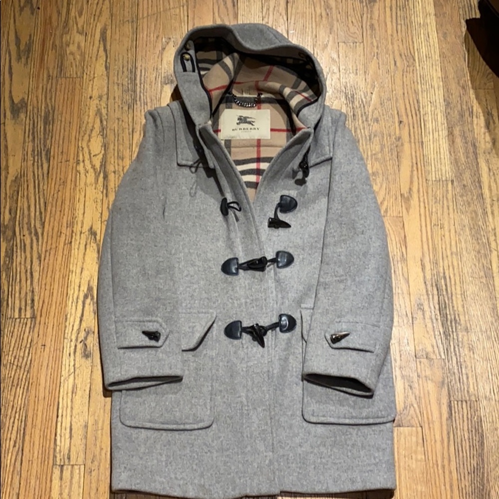 Burberry Hooded  Duffel w/toggles Coat